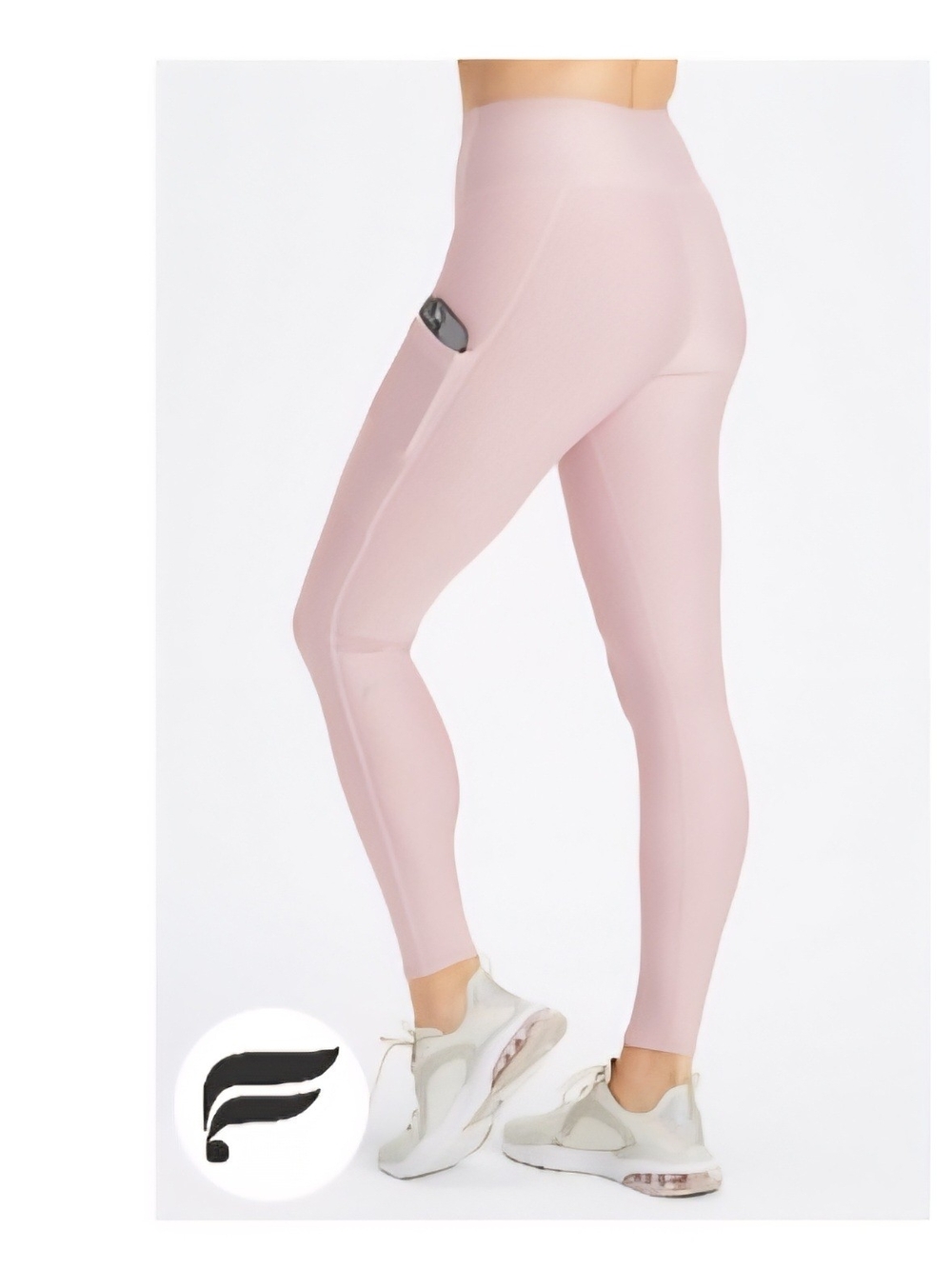 Fabletics High-Waisted Cold Weather Side-Pocket Leggings in Pink
